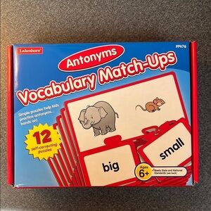 Lakeshore Antonyms Vocabulary Match-Ups - Red